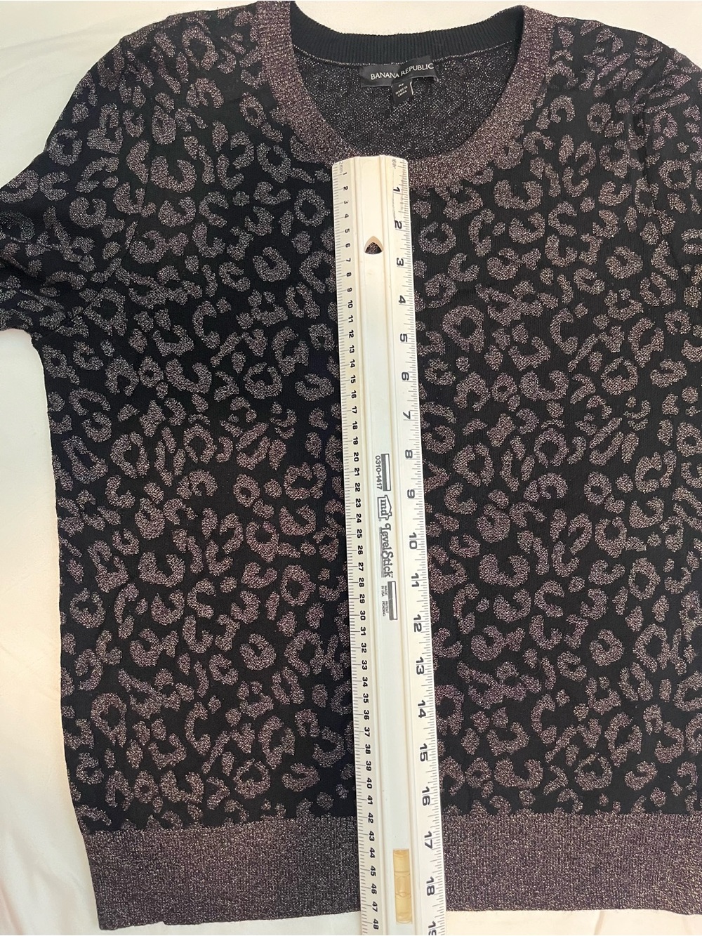Banana Republic Black and Metallic Brown Leopard Knit Sweater - Picture 5 of 7